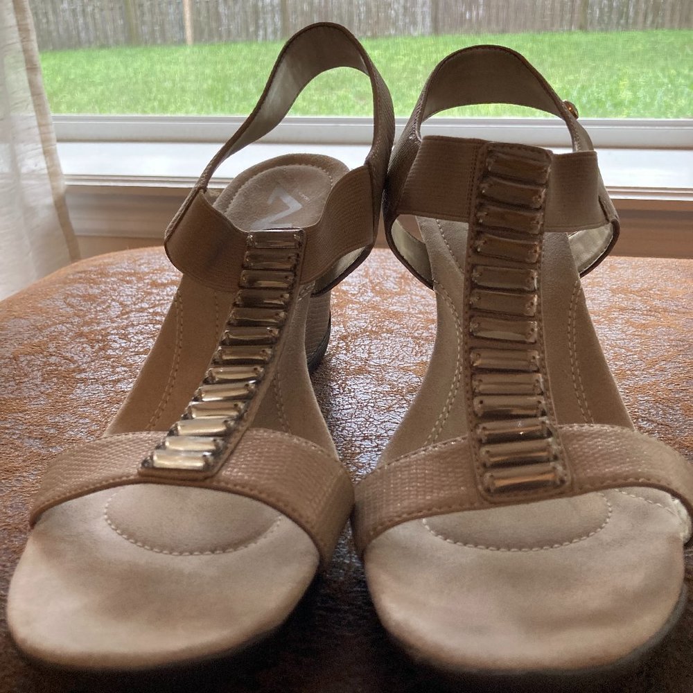 Anne Klein Taupe Wedge